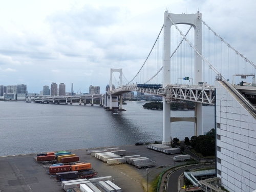 Rainbow Bridge in Tokyo Japan